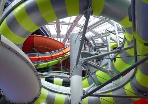 Water slide in the vacation park Centerparks