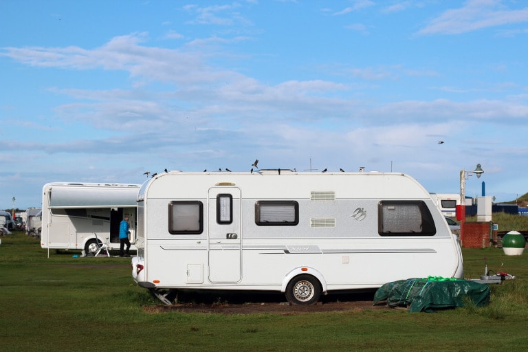Motorhome pitch on the North Sea